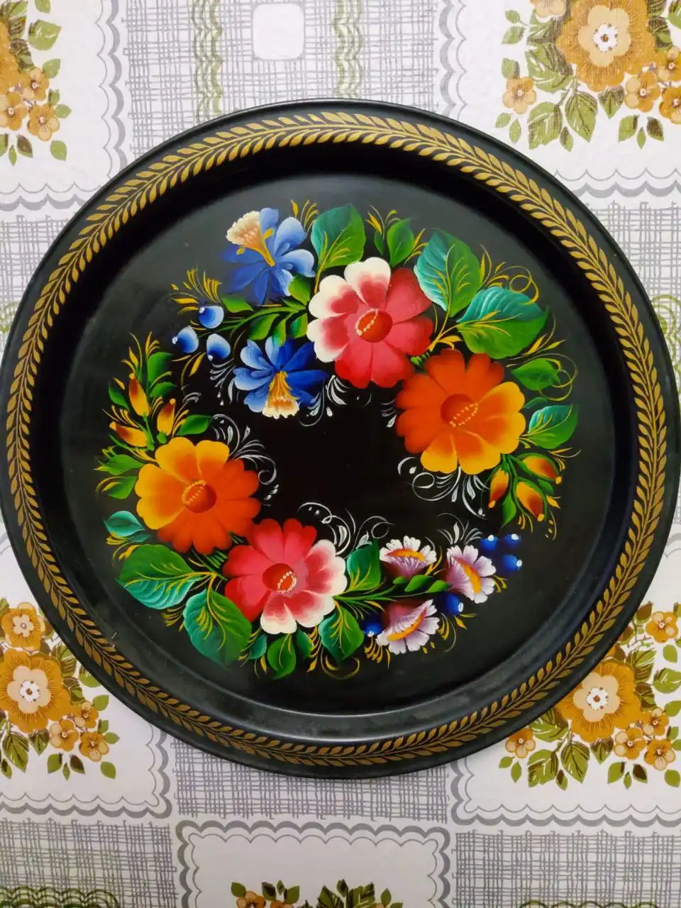 Поднос Жостово СССР 32см - Антиквариат и коллекции (Барахолка) в Подольск