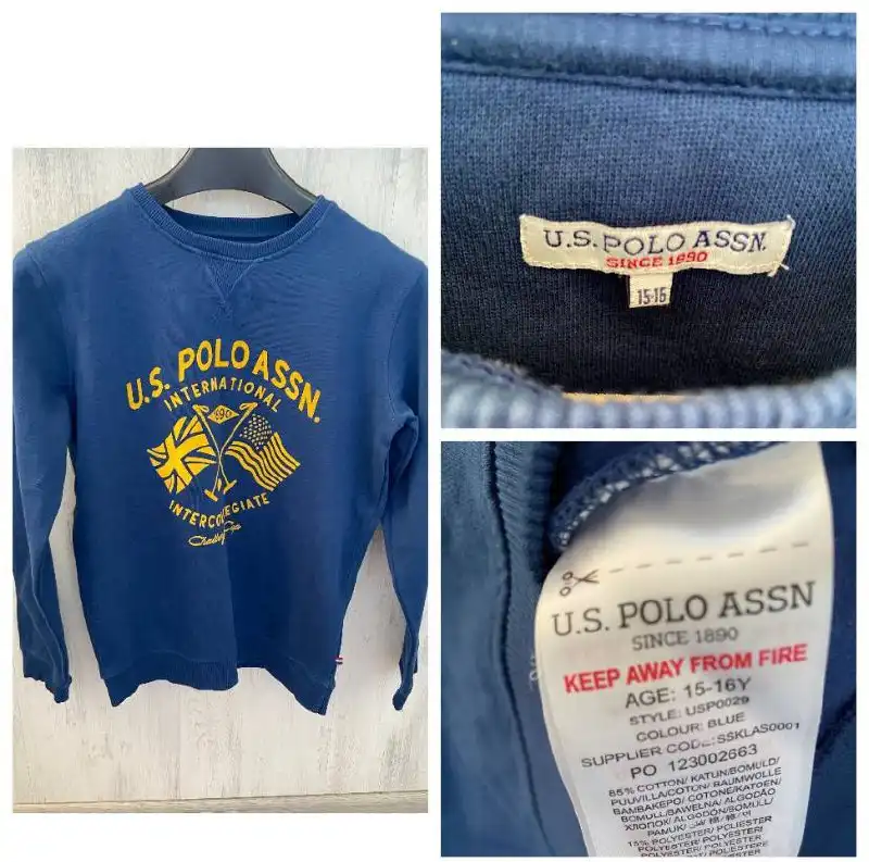 Свитшот U.S.Polo Assn утепленный для подростков - Свитшоты (Одежда) в Бутово