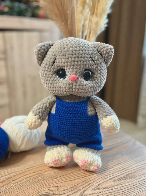 Вязаный котик ручной работы - Творчество в Бутово