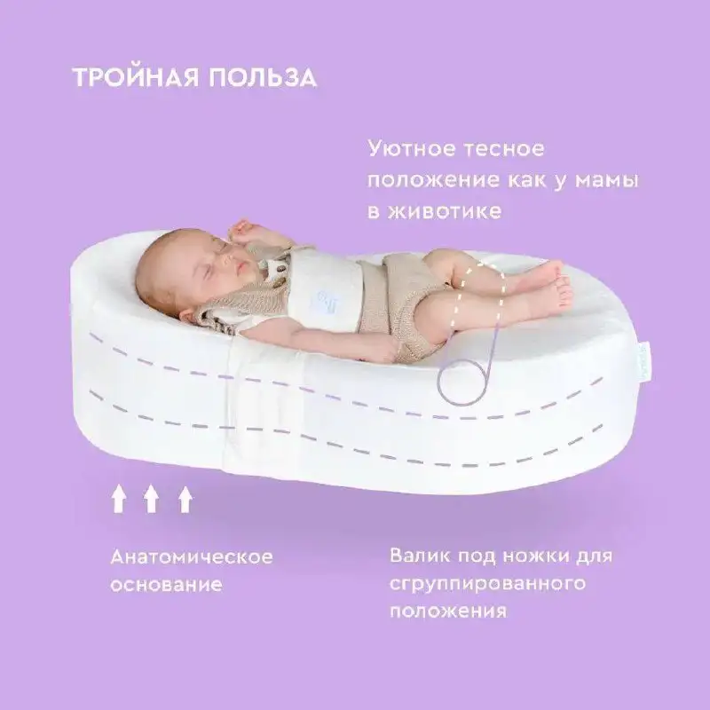 Матрас кокон Седьмое небо baby-cocon для новорожденного 0-4 мес - Для новорожденных (Товары для детей) в Бутово