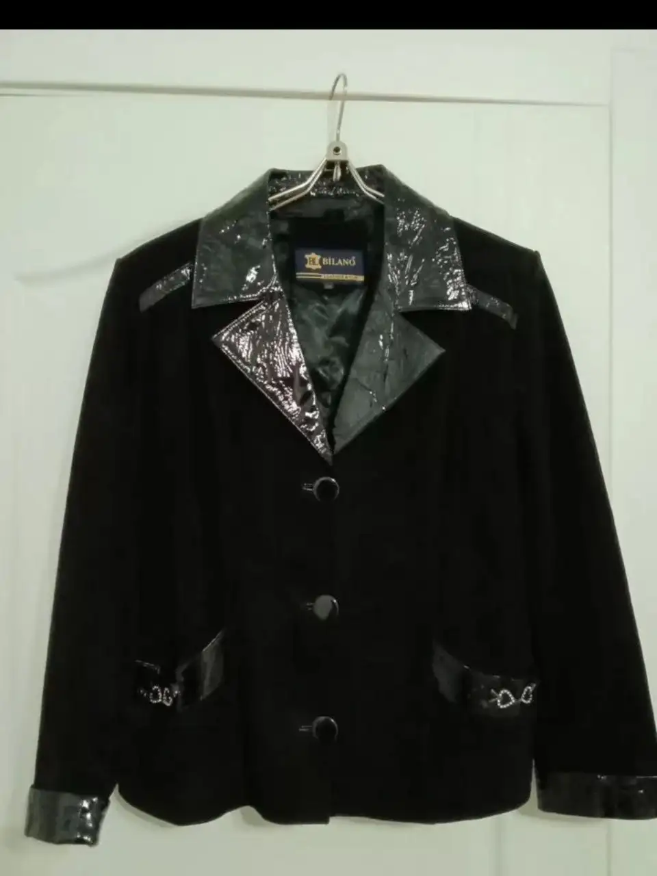 Женский шерстяной кардиган-пальто и кожаный пиджак - Верхняя одежда (Одежда) в Неизвестно