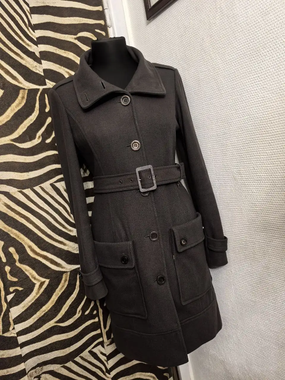 Пальто в стиле милитари 42-44 - Верхняя одежда (Одежда) в Москва