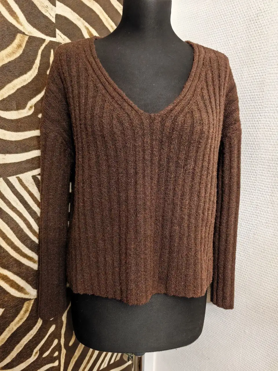 Пуловер оверсайз с буклированной пряжей - Пуловеры/свитера (Одежда) в Бутово