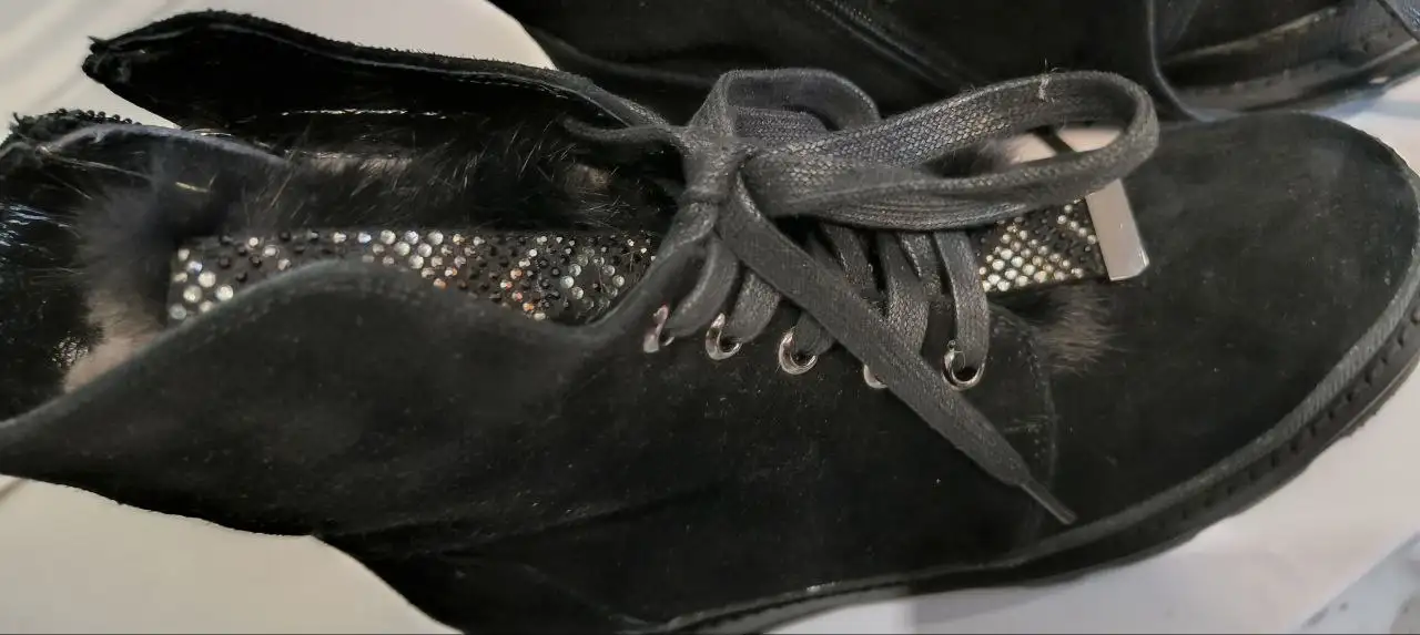 Ботинки новые замша, овчина, вощёные шнурки, размер 36-37 - Обувь (Одежда) в Коммунарка