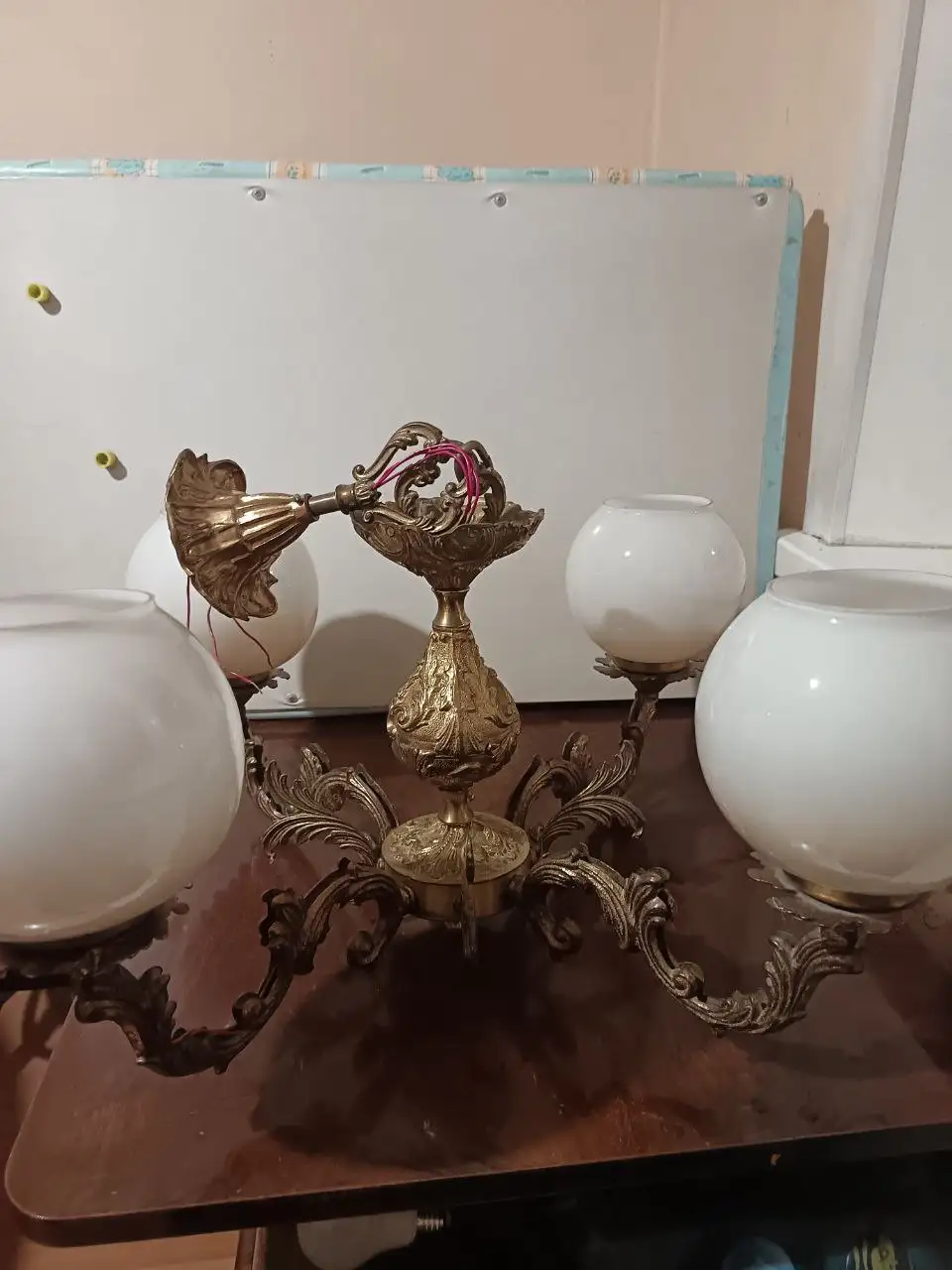 Бронзовая люстра четырёхрожковая - Освещение (Для дома и дачи) в Подольск