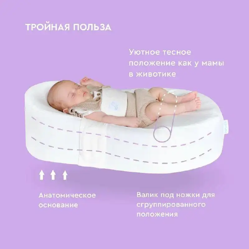 Матрас кокон Седьмое небо baby-cocon для новорожденного 0-4 мес - Для новорожденных (Товары для детей) в Бутово