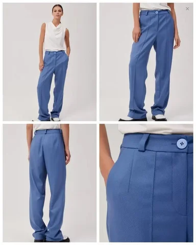 Женские брюки палаццо Eleganzza размер 48 голубые - Женская в Москва