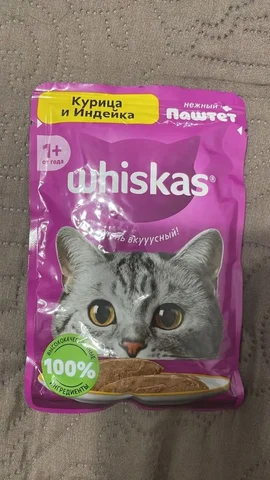 Влажный корм Whiskas для кошек паштет с курицей и индейкой - частное объявление в Подольск