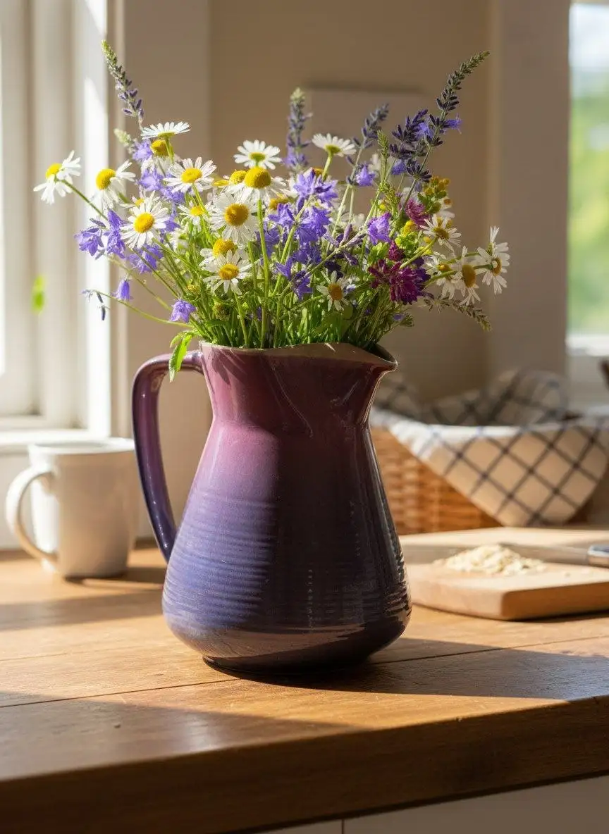 Кувшин 'Лаванда' майолика Германия - Антиквариат (Барахолка) в Бутово