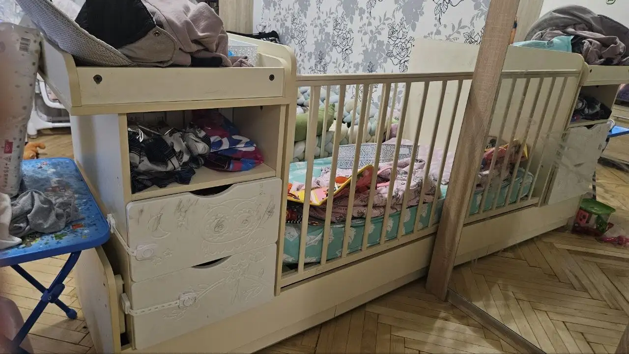 Детская кроватка с совенком и ортопедическим матрасом - Детская мебель (Товары для детей) в Троицк