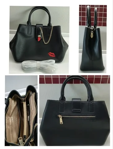 Черная сумка с плечевым ремнем 22.5х28 см - Одежда в Коммунарка