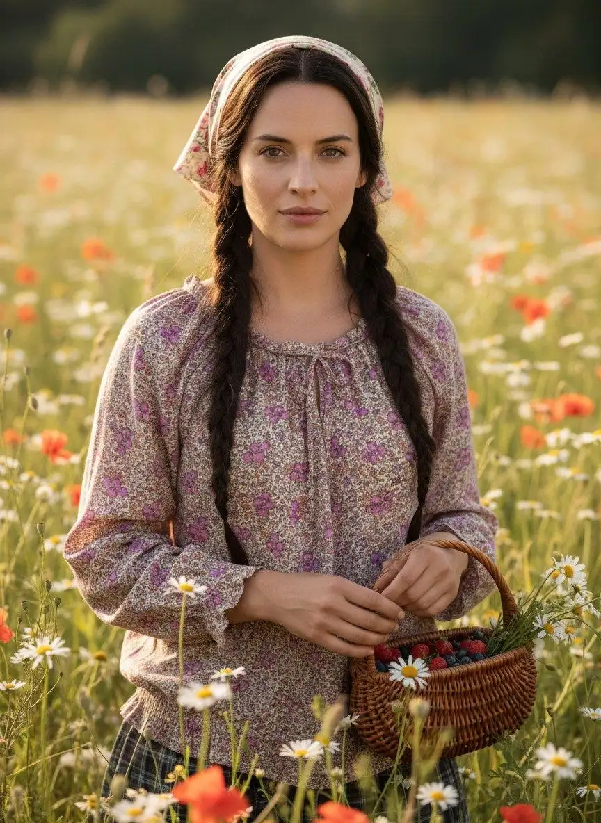 Блузка барышня крестьянка 48-50 хлопок - Женская одежда (Одежда) в Москва