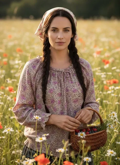 Блузка барышня крестьянка 48-50 хлопок - Брюки в Москва