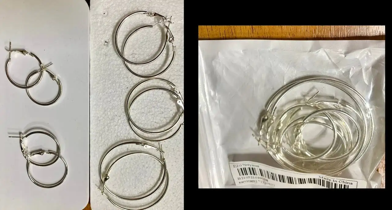 Набор сережек разного диаметра - Бижутерия (Барахолка) в Москва