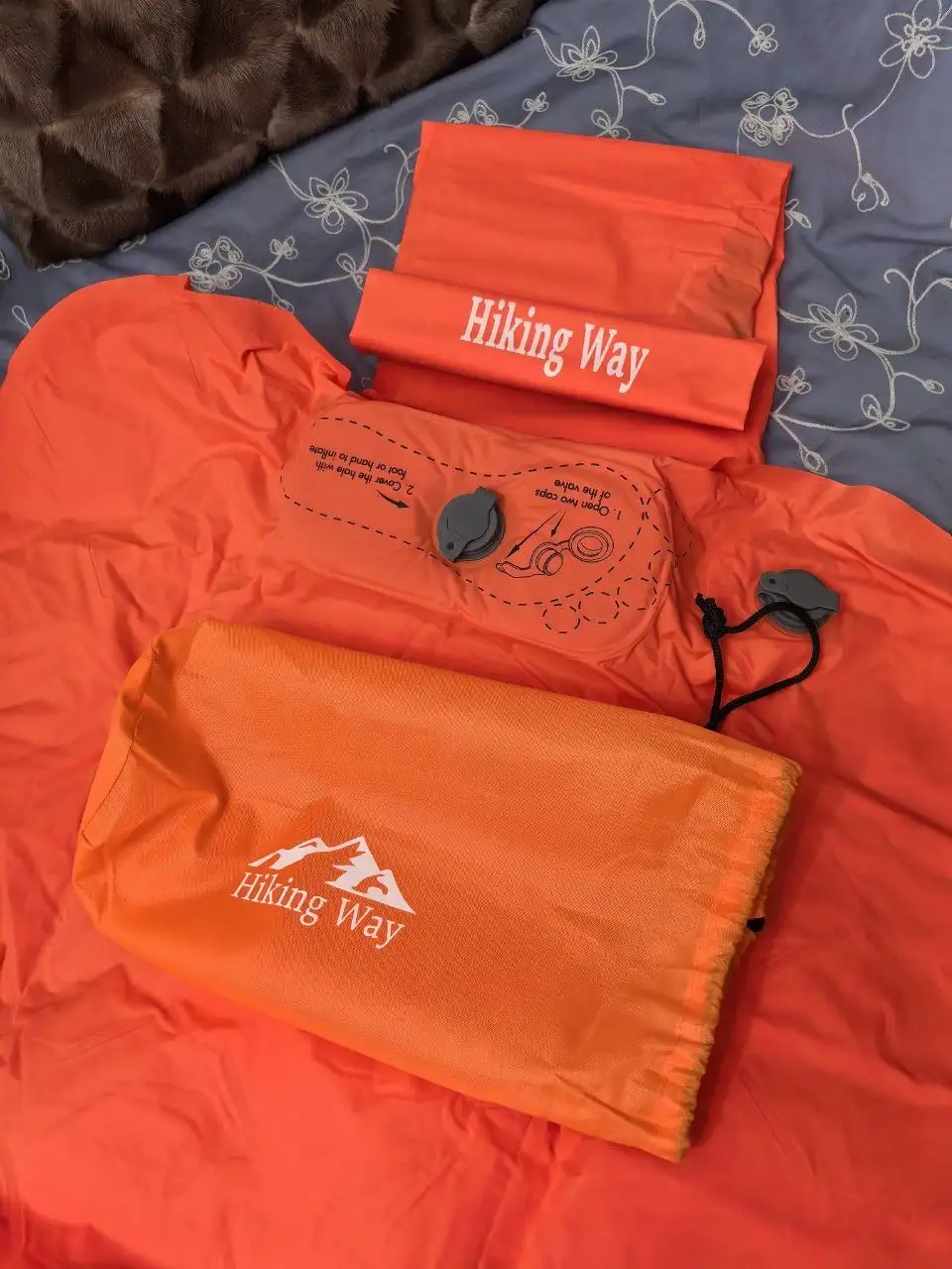 Коврик туристический надувной 68х234 в чехле - Туристическое снаряжение (Хобби и отдых) в Бутово