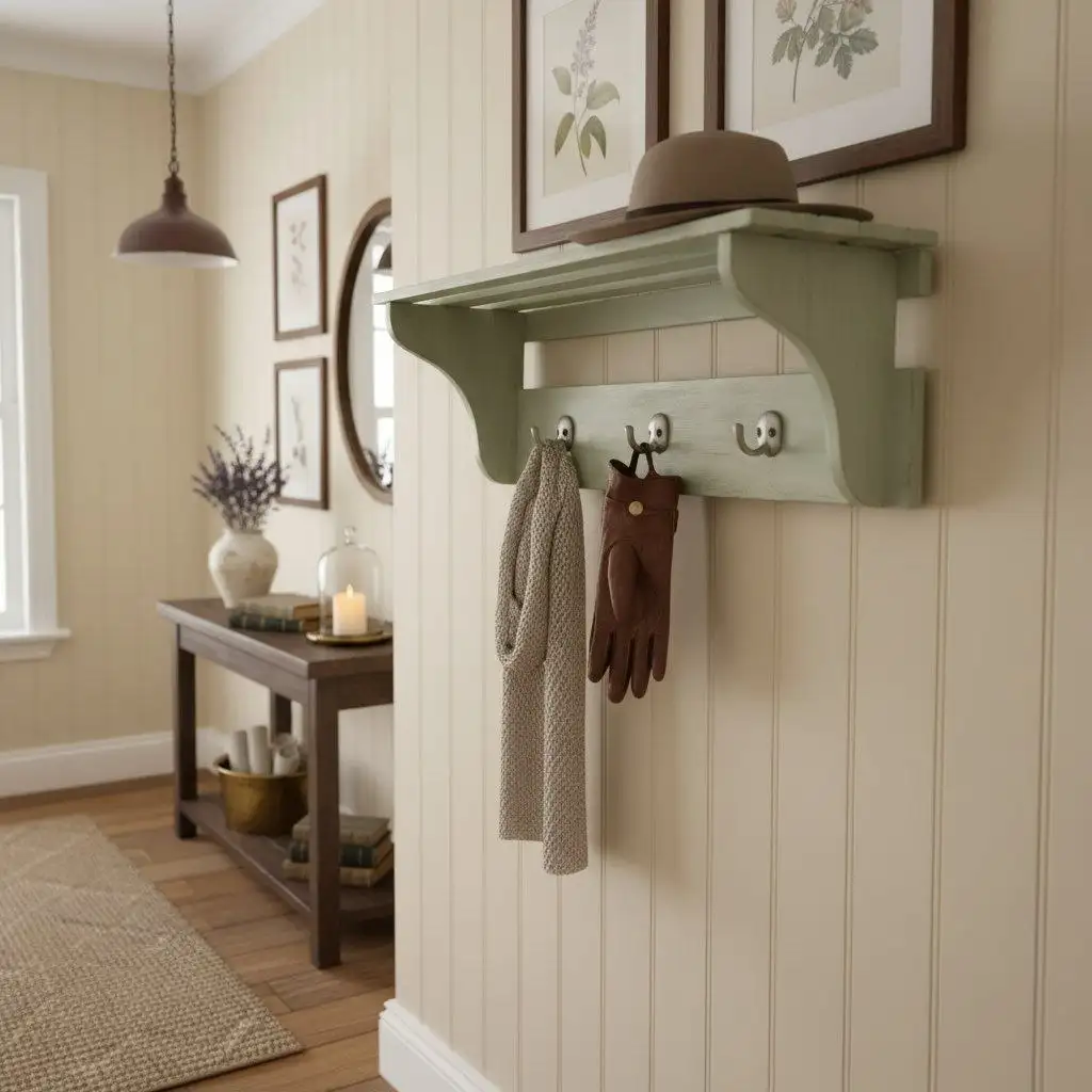 Полка-вешалка для прихожей советская реставрированная - Мебель (Для дома и дачи) в Подольск