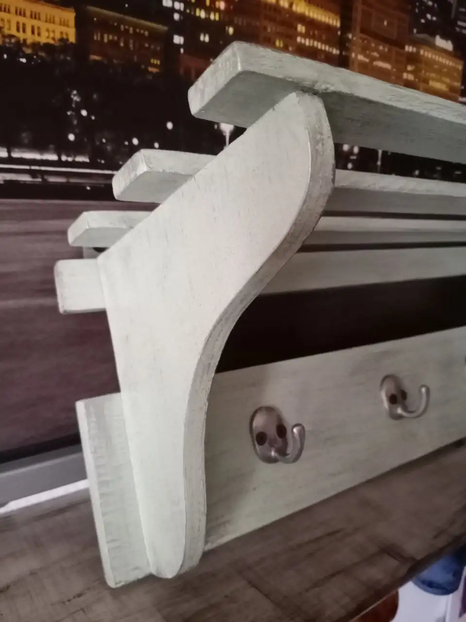 Полка-вешалка для прихожей советская реставрированная - Мебель (Для дома и дачи) в Подольск