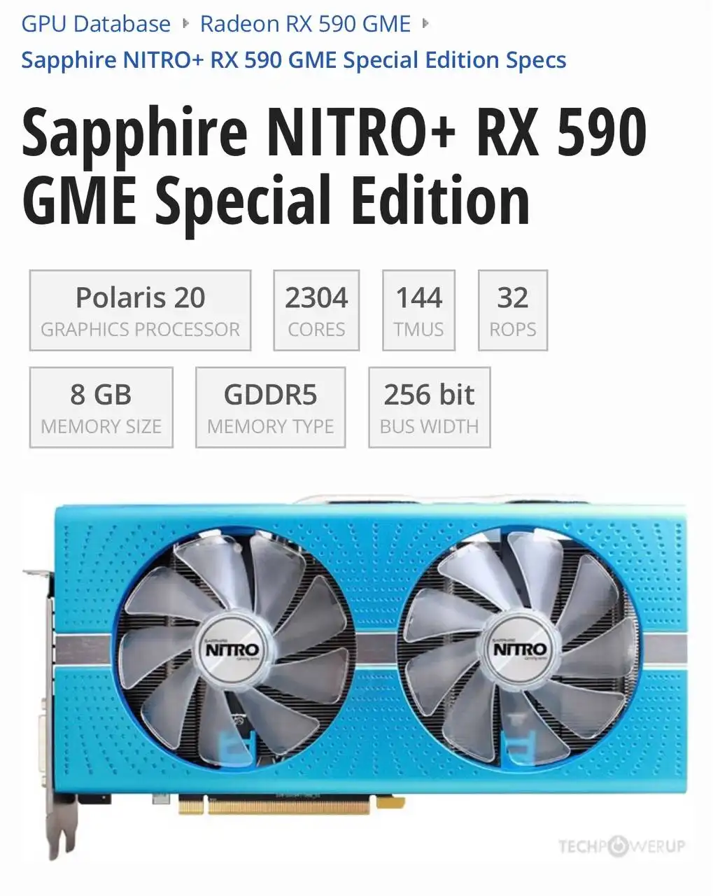 Sapphire NITRO+ RX 590 GME Special Edition