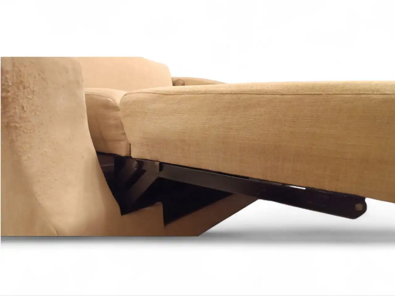 Бежевый диван-кровать с повреждениями