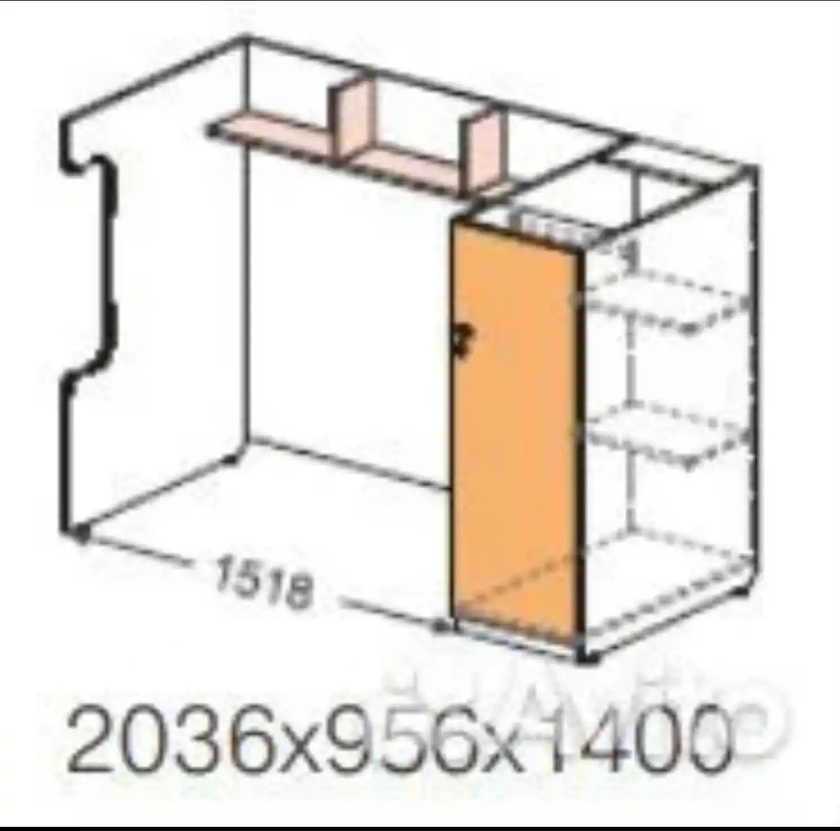 Двухъярусная кровать и шкаф МИА