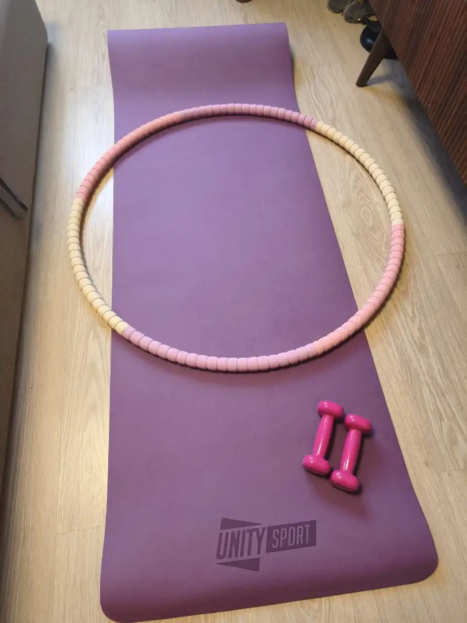 Спортивный инвентарь: степпер Torneo, коврик, обруч, гантели