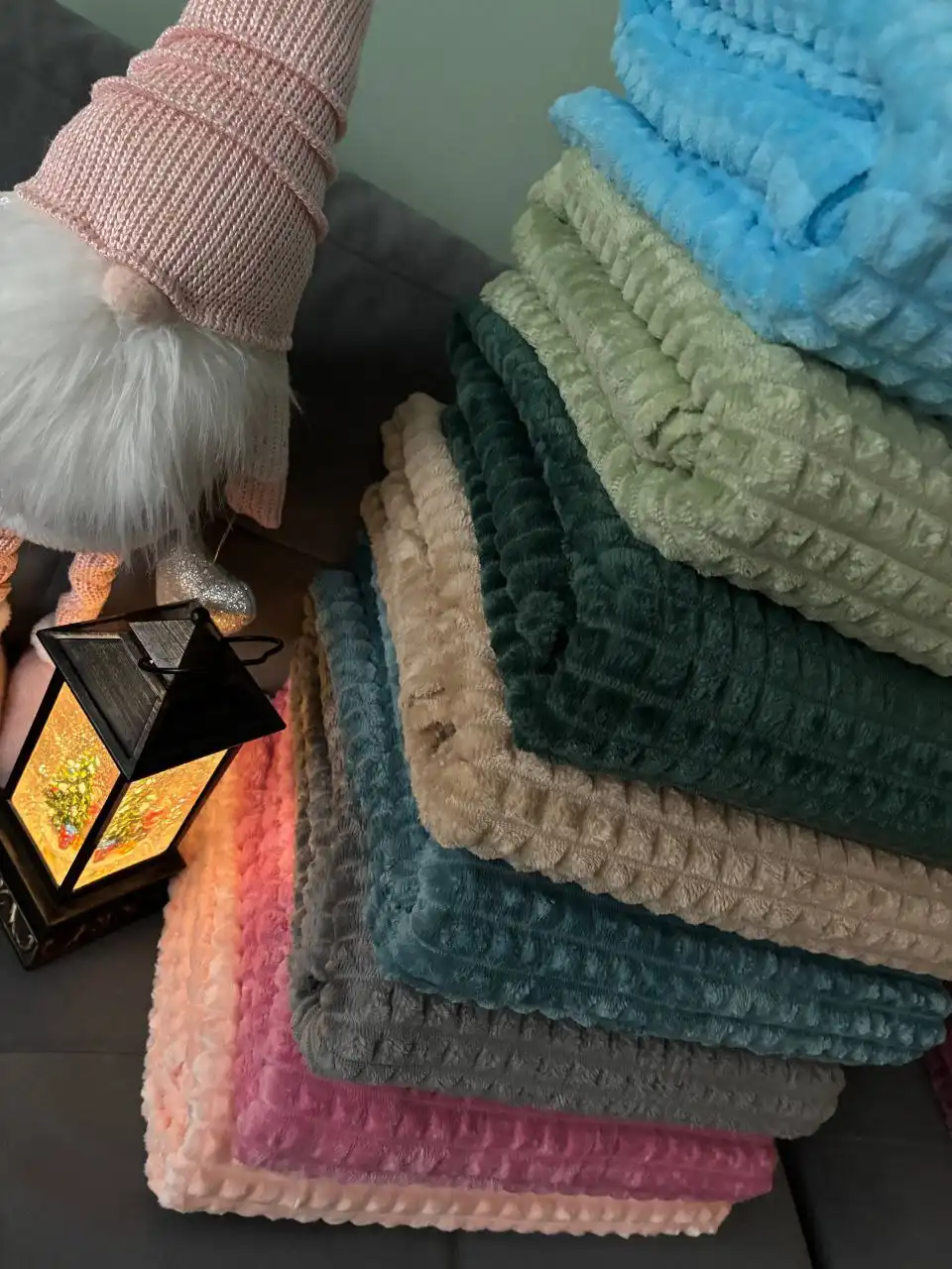 Плед кубик/ананас велсофт евро 200/220