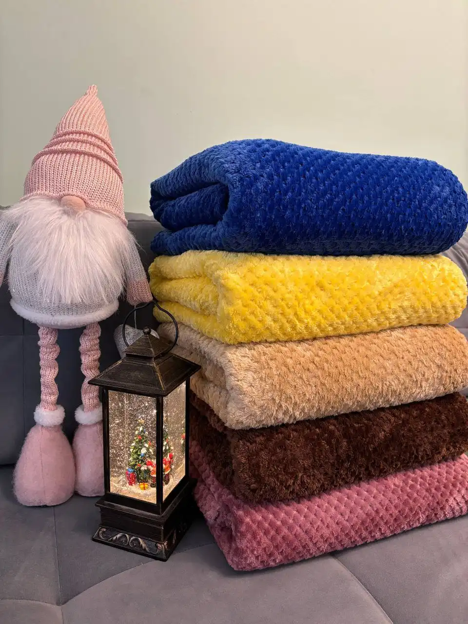 Плед кубик/ананас велсофт евро 200/220