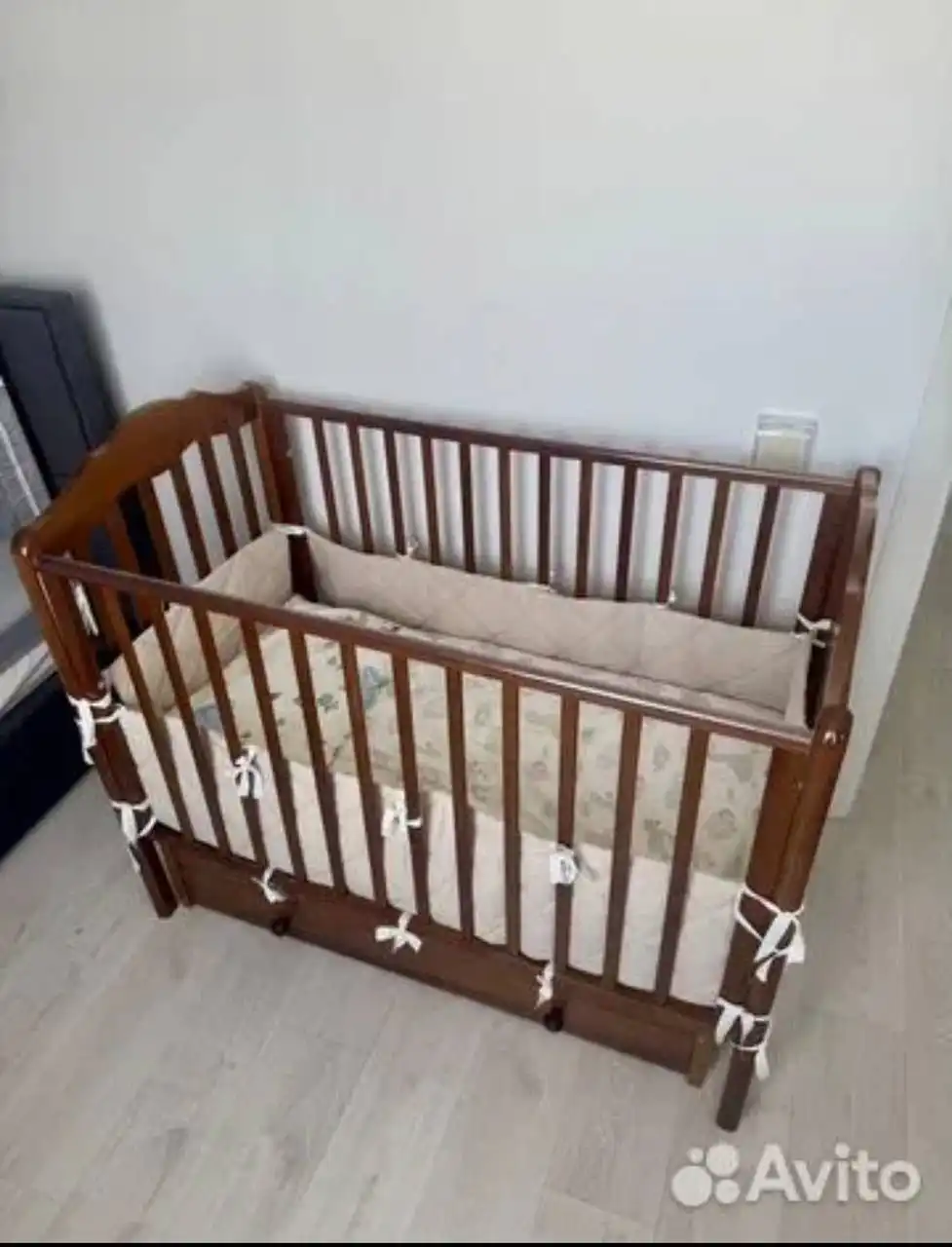 Кроватка Гандылян Анастасия с маятником и комплектом - Детская мебель (Товары для детей) в Мытищи