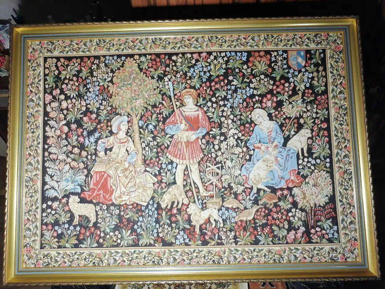 Картина-гобелен "Стрижка овец" 92х70 с багетом - Картины и гобелены (Хобби и отдых) в Москва