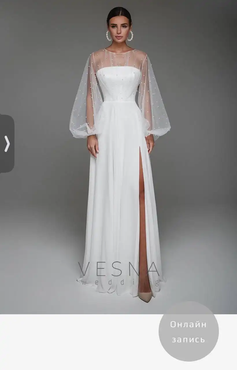 Свадебное платье новое с фатой - Свадебная одежда (Одежда) в Мытищи
