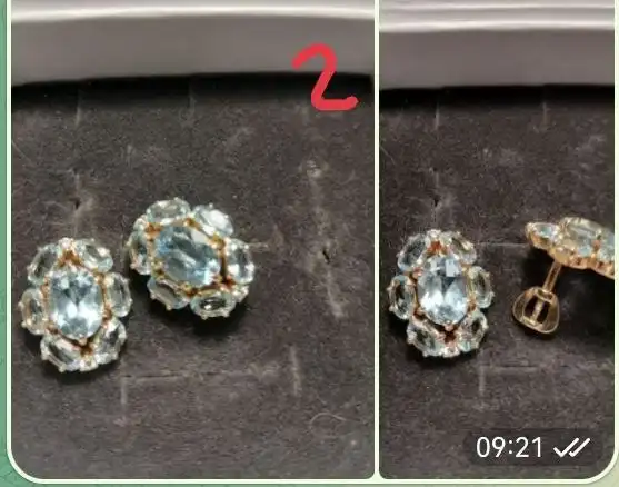 Серьги с натуральными камнями из ювелирных металлов - Ювелирные изделия (Барахолка) в Москва