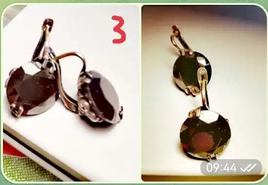 Серьги с натуральными камнями из ювелирных металлов - Ювелирные изделия (Барахолка) в Москва