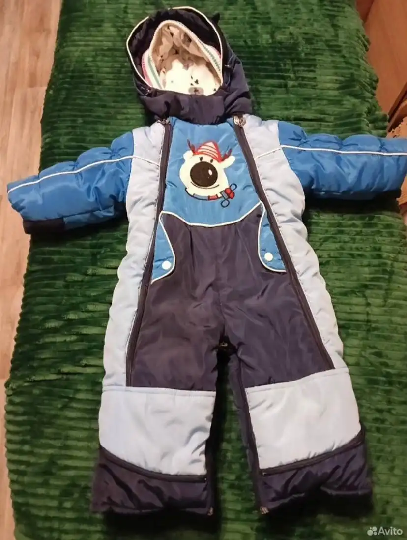 Зимний комбинезон синего цвета для мальчика размером 86 см - Одежда (Товары для детей) в Мытищи