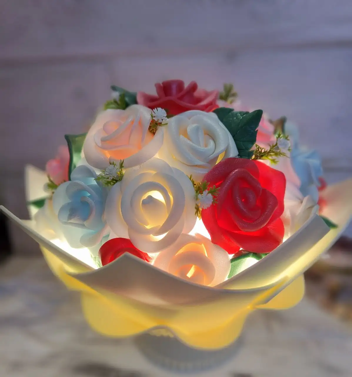 Светильник-букет ручной работы из фоамирана - Декор (Барахолка) в Мытищи