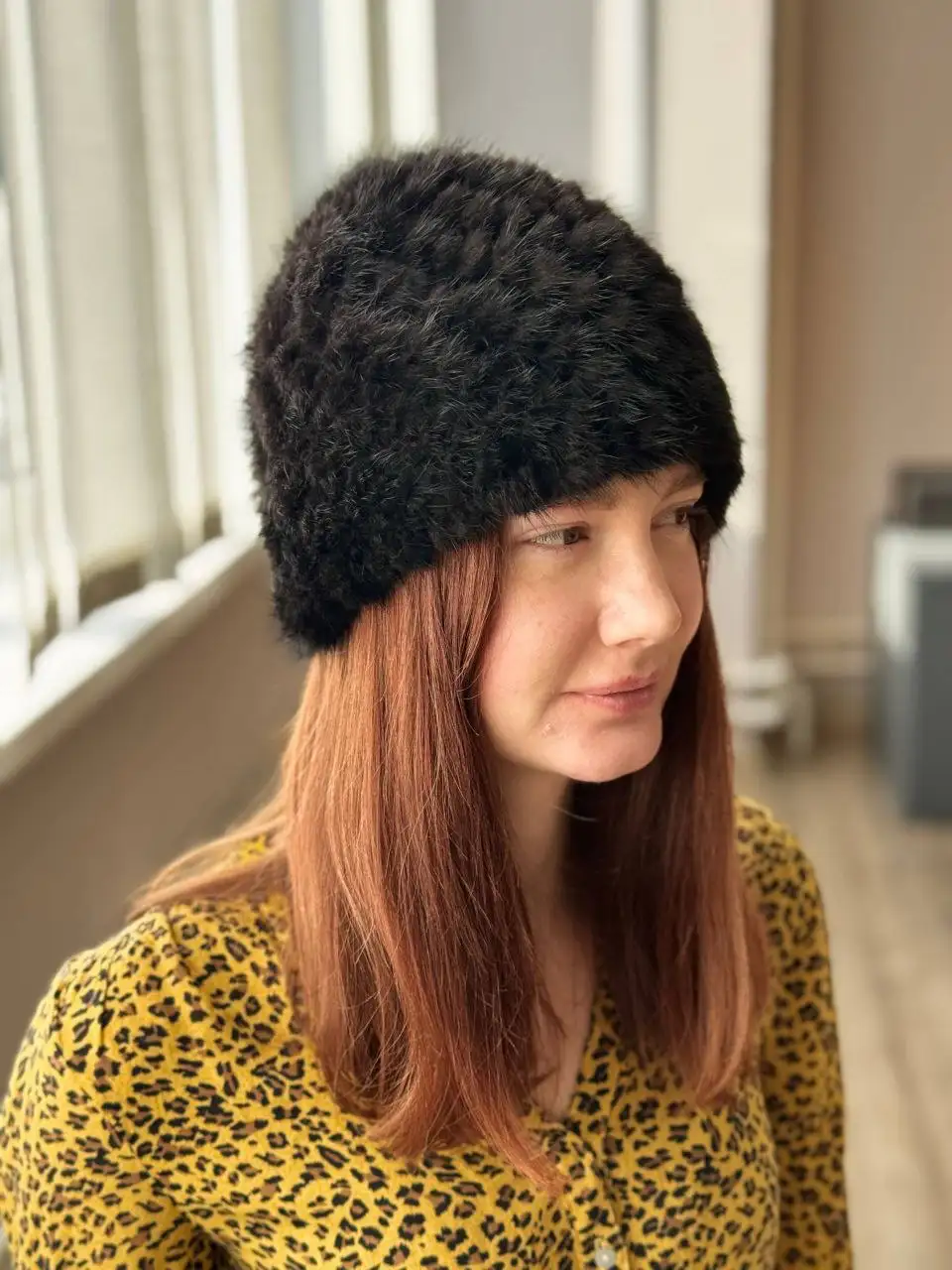 Шапка норковая женская вязаная - Головные уборы (Одежда) в Мытищи