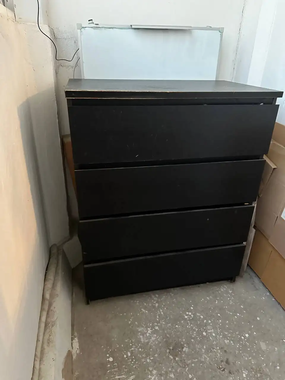 Комод Malm IKEA черный на 4 ящика - Мебель (Барахолка) в Мытищи
