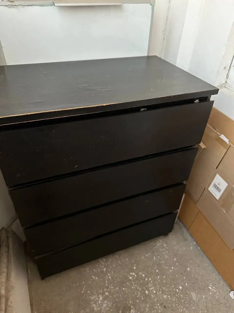 Комод Malm IKEA черный на 4 ящика - Мебель (Барахолка) в Мытищи