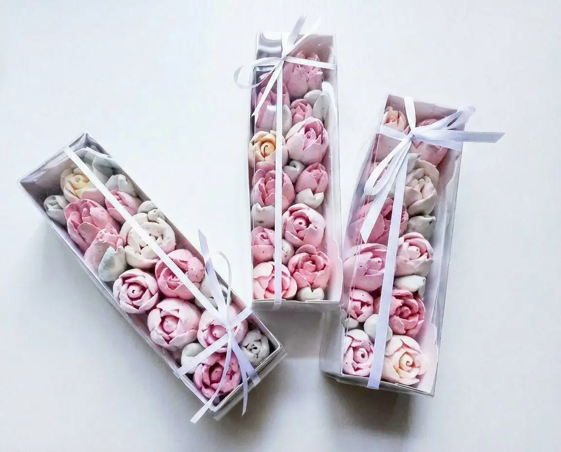 Цветы из зефира ручной работы - оригинальный подарок - Хендмейд (Барахолка) в Мытищи