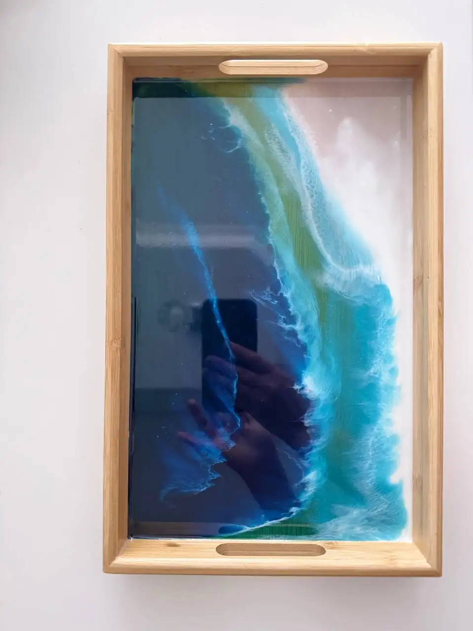 Поднос с рисунком из эпоксидной смолы - Барахолка в Мытищи