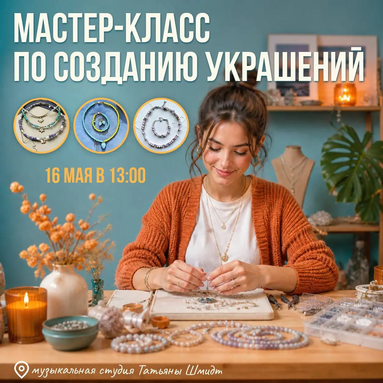 Творческий мастер-класс по созданию украшений - Образование и курсы (Услуги) в Мытищи