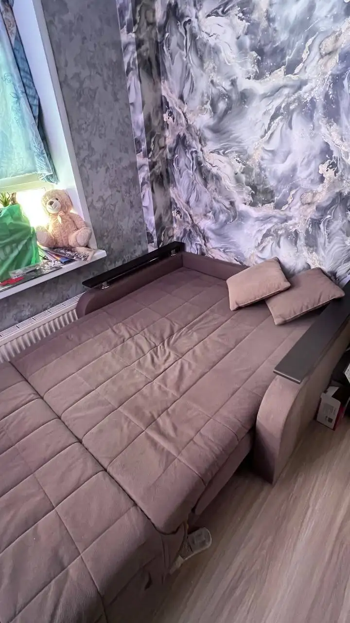 Диван-кровать аккордеон, велюр, венге/капучино - Мебель для гостиной (Для дома и дачи) в Мытищи