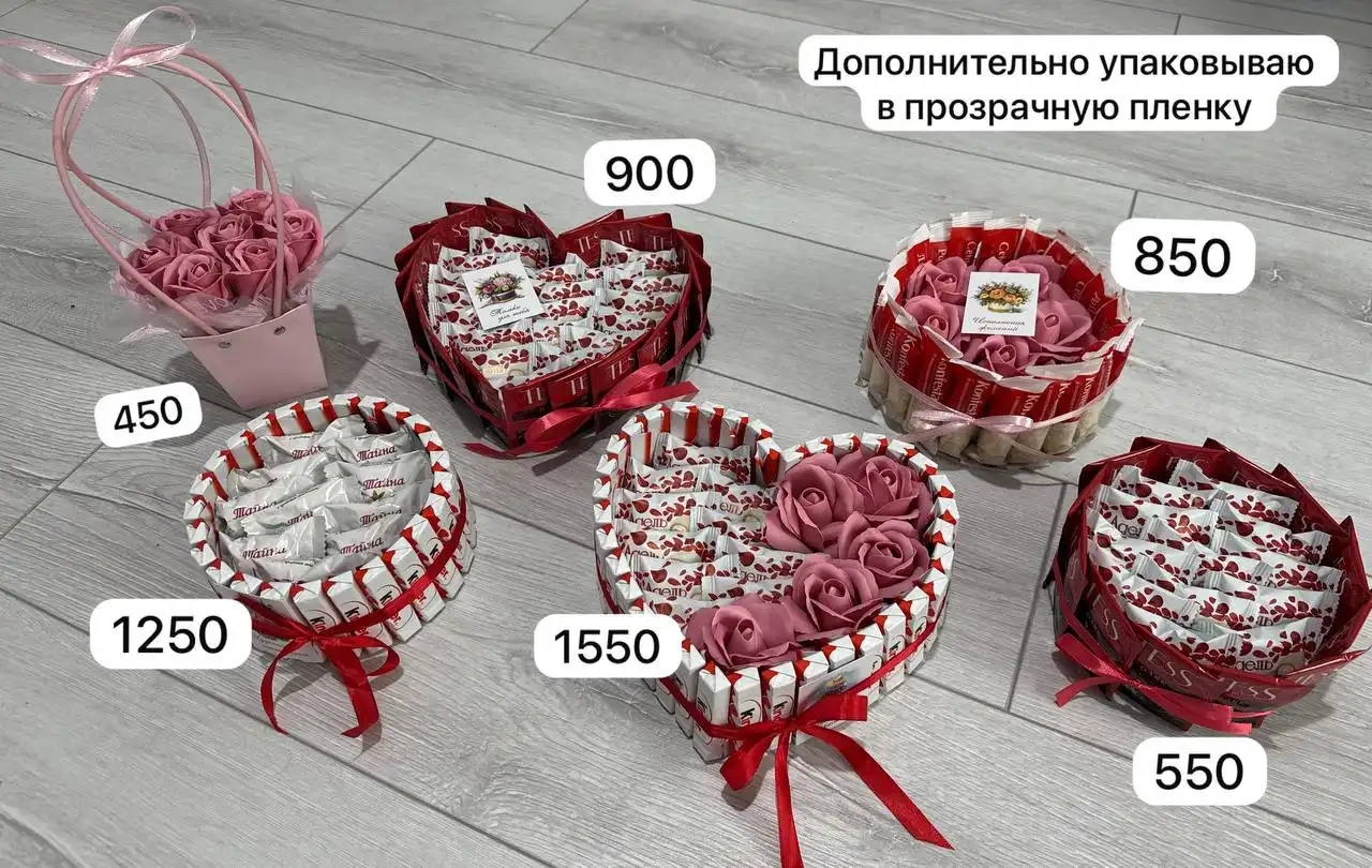 Подарочные наборы и букеты ко дню матери