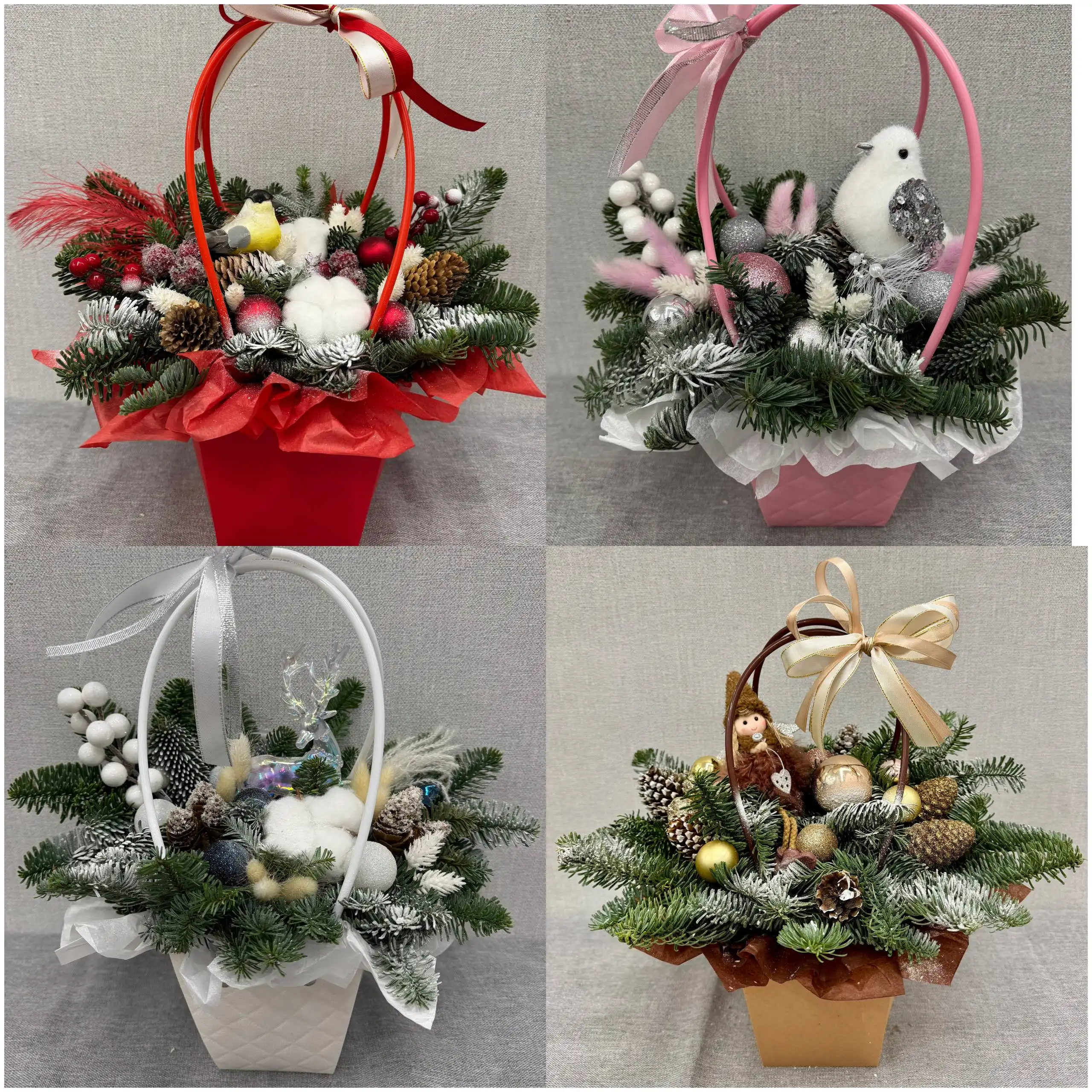 Новогодние композиции из ароматного нобилиса