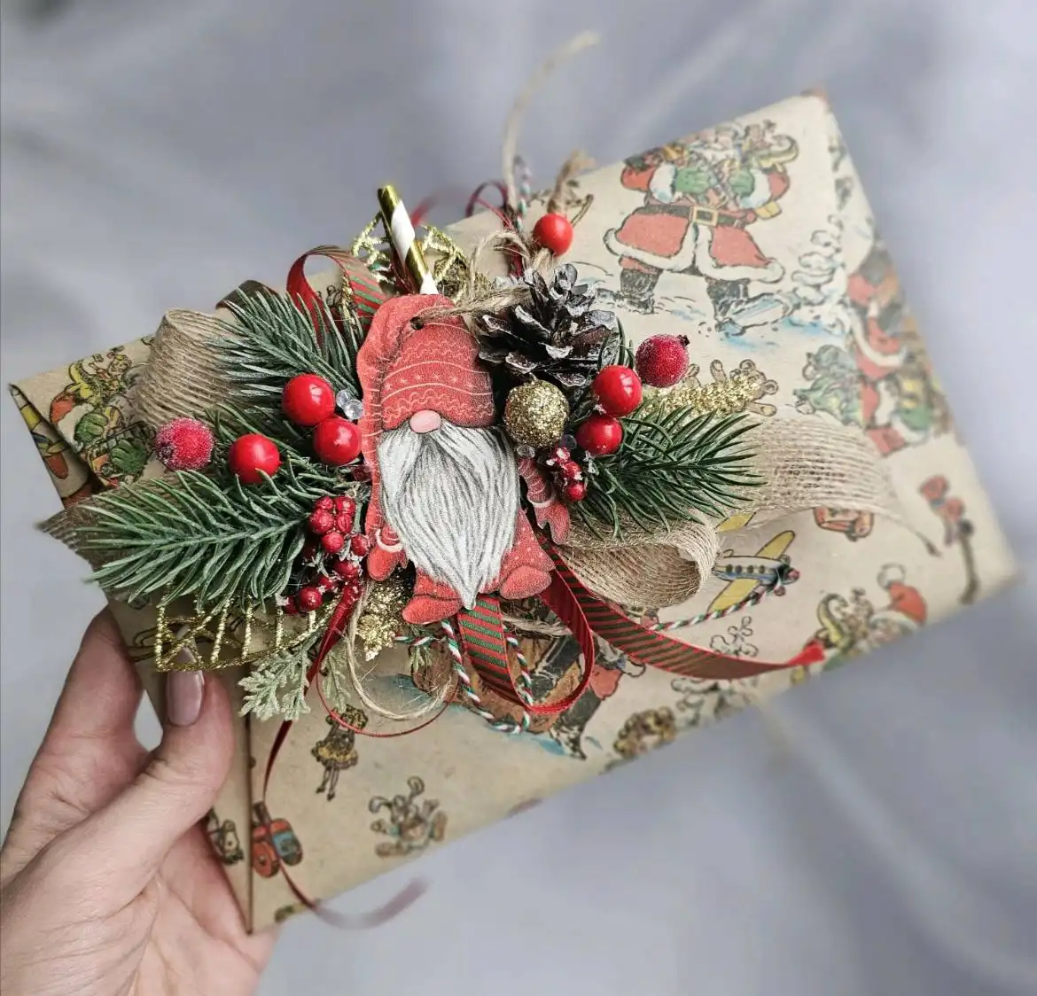 Новогодняя памятная открытка в советском стиле