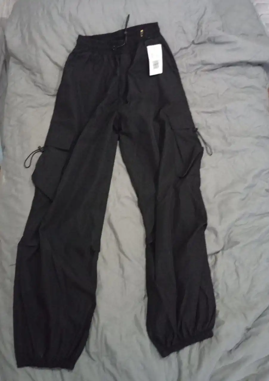 Детские брюки карго черного цвета