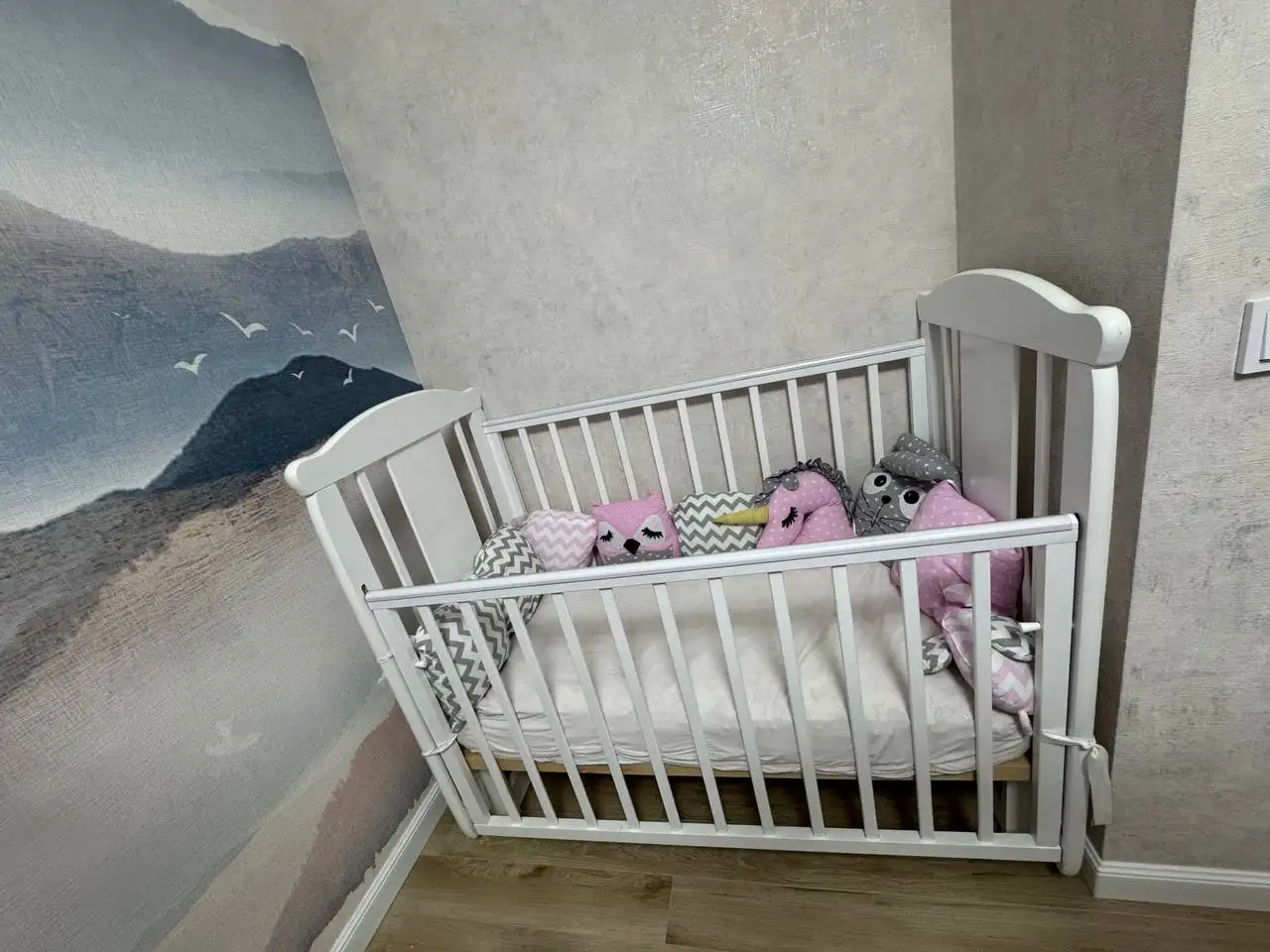 Продается детская кроватка с маятником и комплектом - Детская мебель (Товары для детей) в Уфа