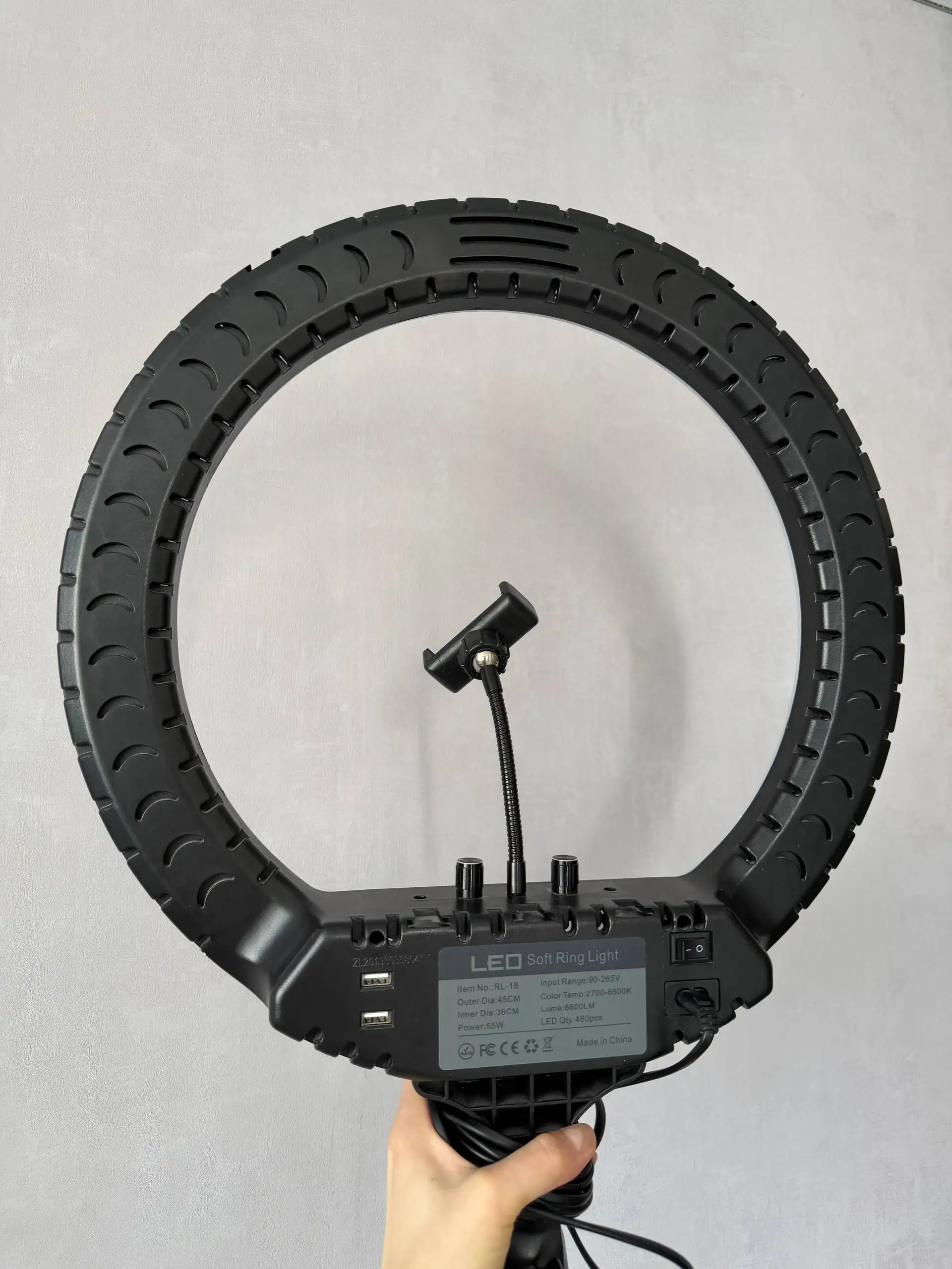 Лампа кольцевая 45 см новая в отличном состоянии - Освещение (Электроника) в Уфа