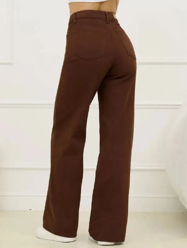 Коричневые джинсы H&M женские, размер 42-44, рост 165 см - Джинсы (Одежда) в Уфа