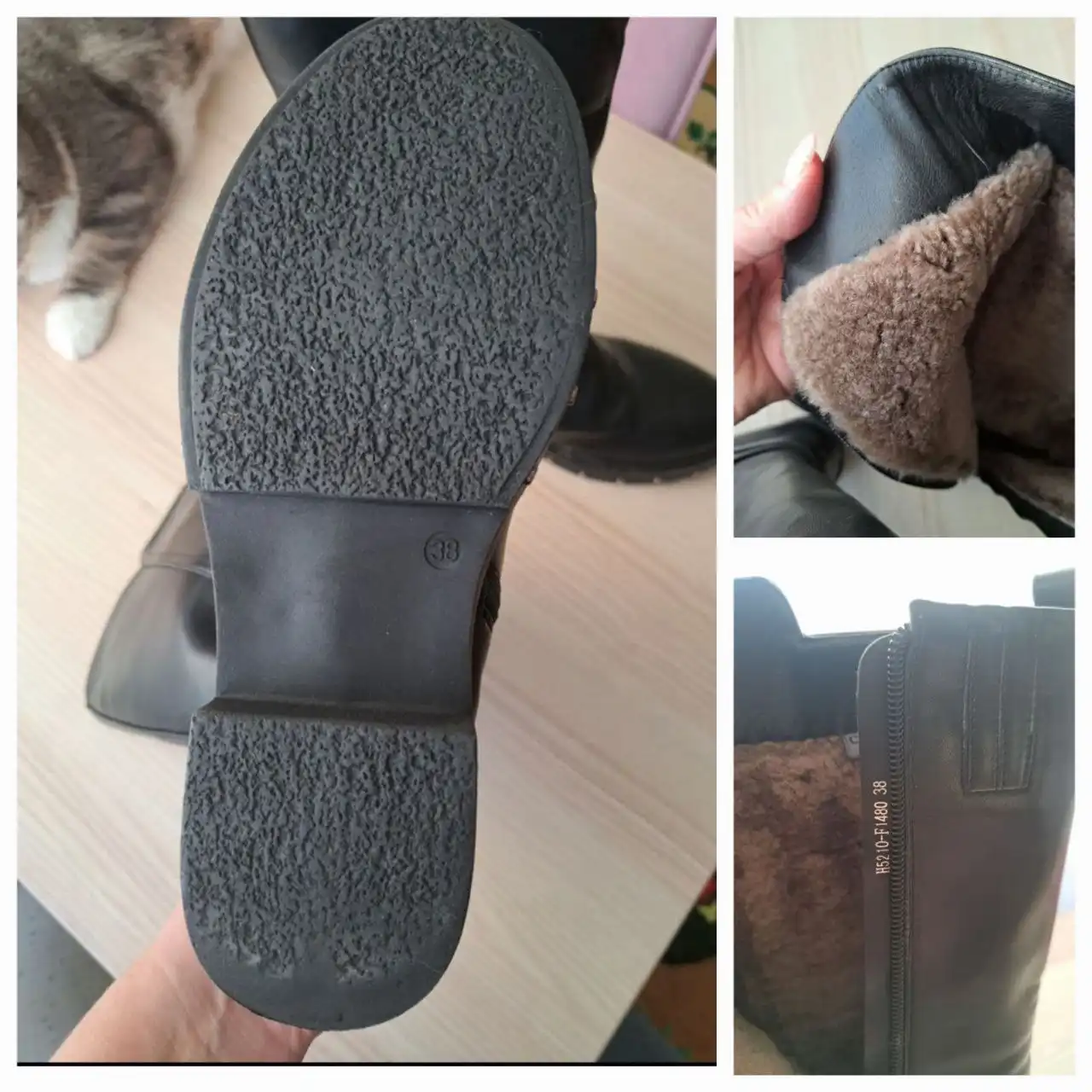 Зимние сапожки с натуральным мехом размер 38