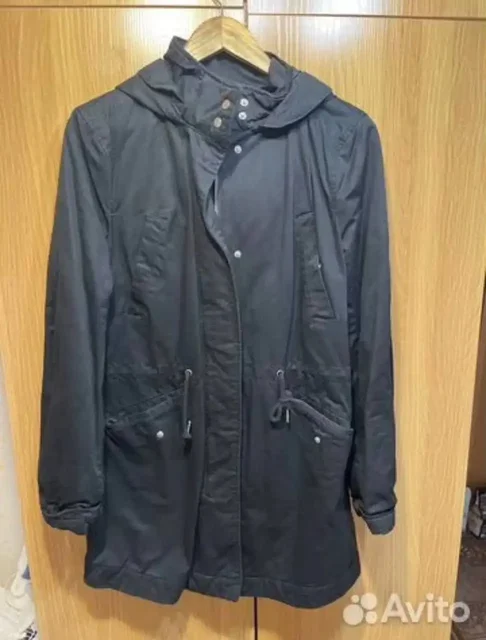 Продам весеннюю тканевую куртку-парку H&M черного цвета - Верхняя одежда в Владивосток